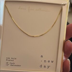 A New Day 14k Gold plated Minimalist Rope Necklace- Demi fine collection